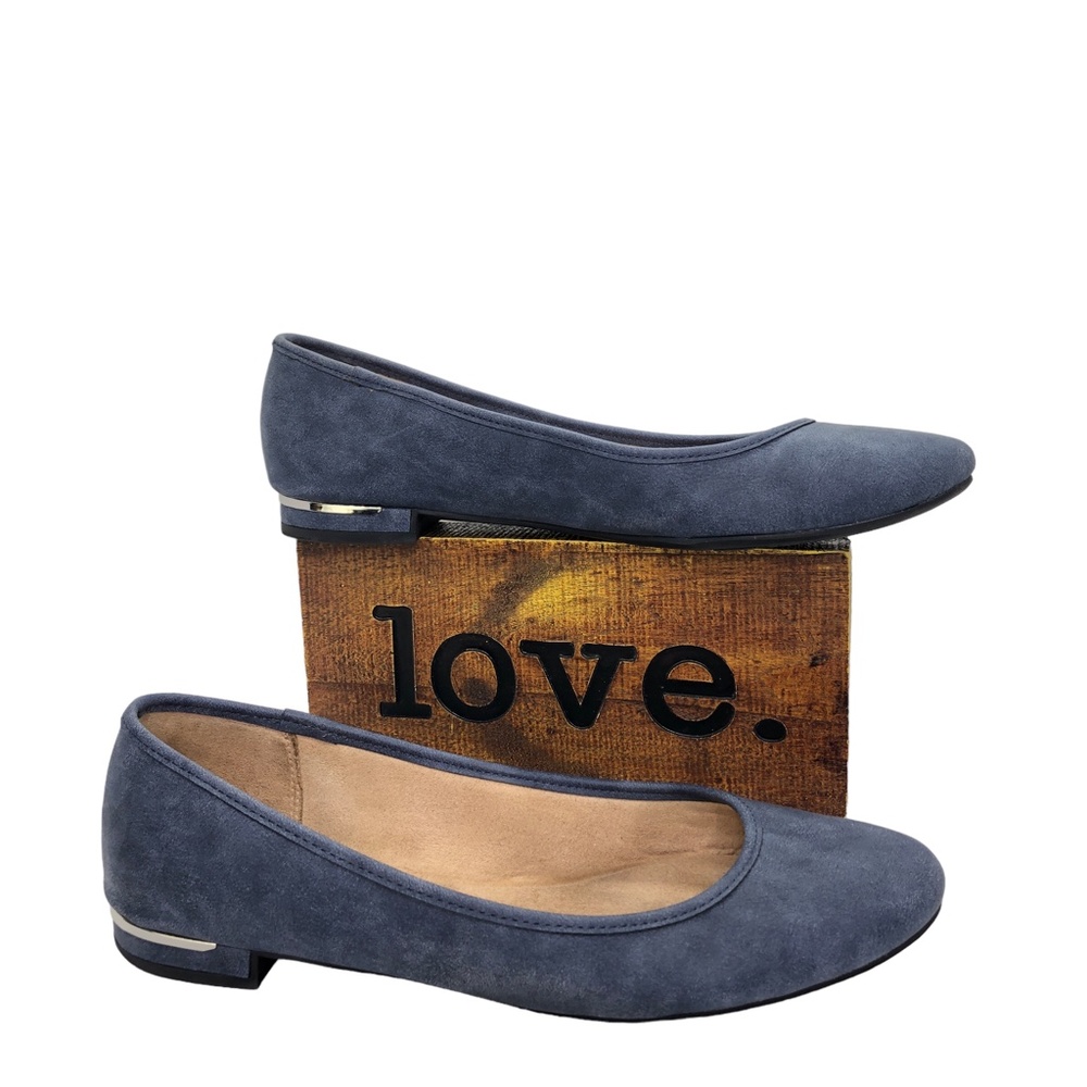 Life Stride Vivienne Blue Flat Slip On Shoes Size 9.5